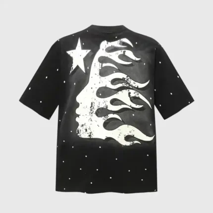 Hellstar T-Shirt Starry Sky Casual Black Street Retro