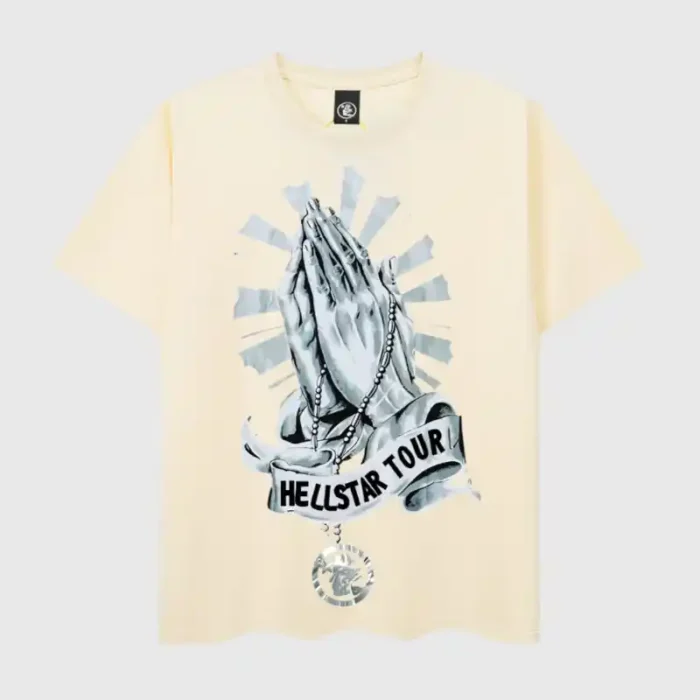 Hellstar Hand Prayer Print T-Shirt