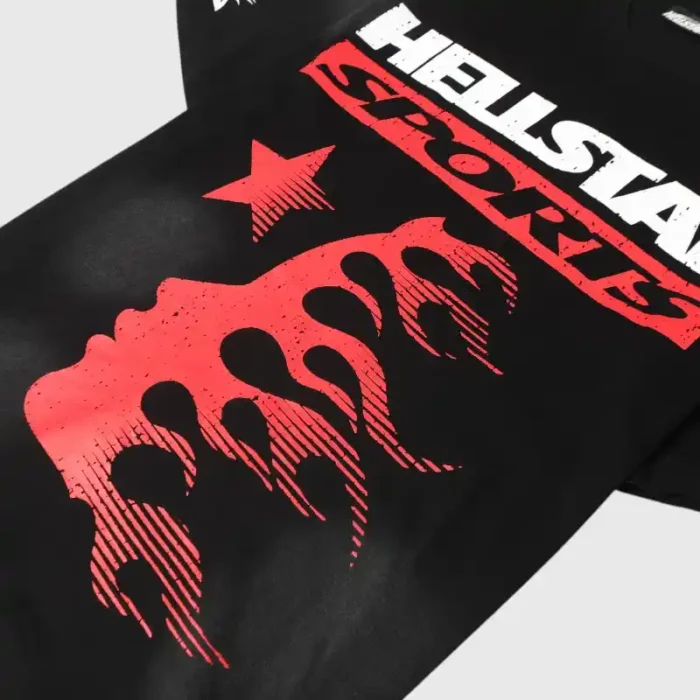 Hellstar Black T-Shirt printed Family Letter