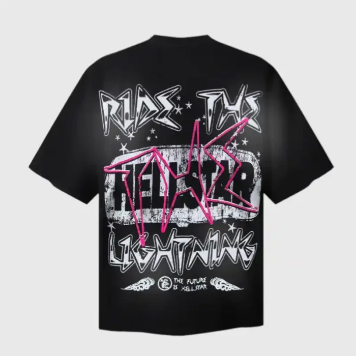 Black Hellstar Ride the Lightning T-Shirt
