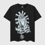 Hellstar Hand Prayer Print T-Shirt Black