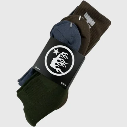 Hellstar Tone Logo Socks (3 Pack) Earth