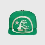 Hellstar Big Logo Trucker Snapback Hat Green