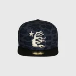 Hellstar Cheetah Print Snapback Hat Black