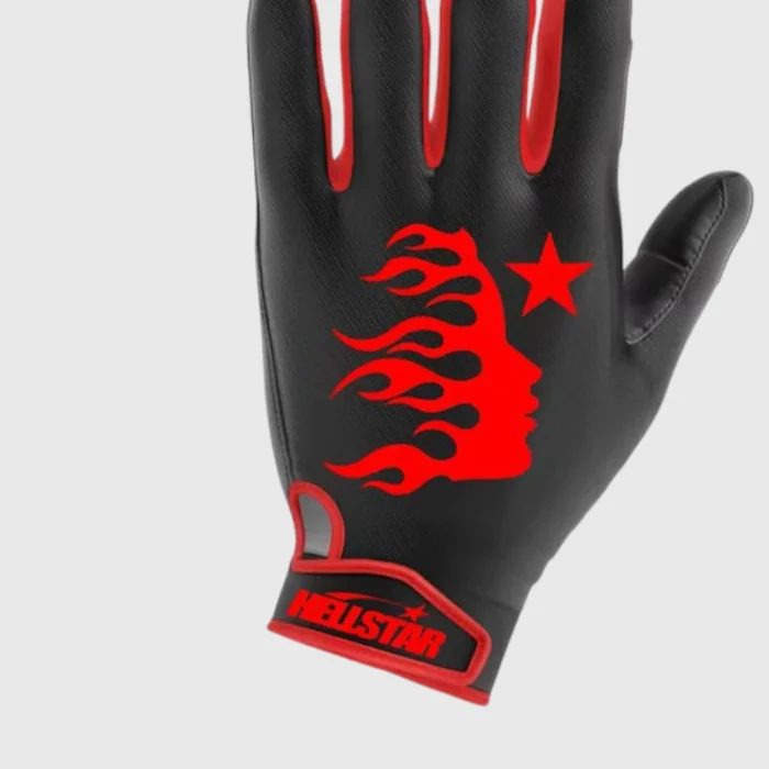 Hellstar Logo Gloves Black