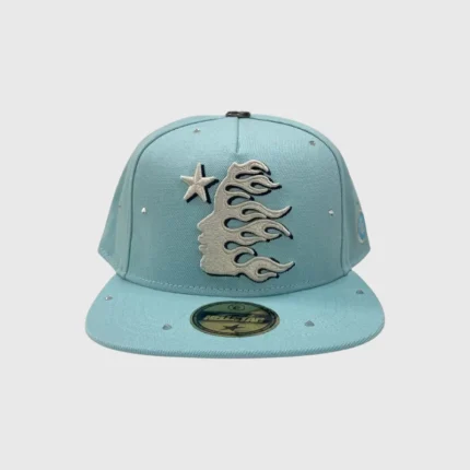Hellstar OG Logo Rhinestones 59Fifty Fitted Hat Blue