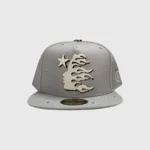 Hellstar OG Logo Rhinestones 59Fifty Fitted Hat Grey