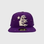 Hellstar OG Logo Rhinestones 59Fifty Fitted Hat Purple