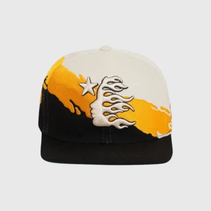 Hellstar Paintbrush Snapback Hat Yellow Black