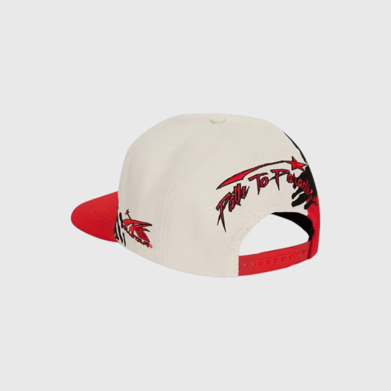 Hellstar Paintbrush Snapback Hat Black Red