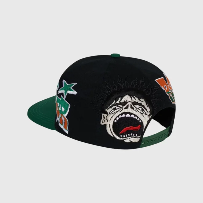 Hellstar Records Hat Snapback Green Black