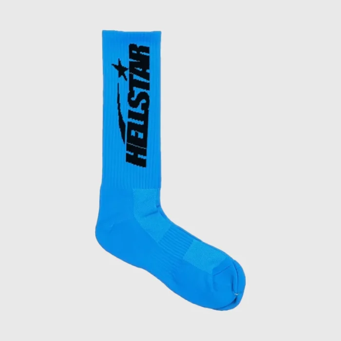 Hellstar Logo Socks (4 Pack) Neon Blue