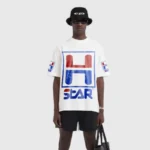 White Hellstar HStar Retro T-Shirt