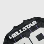 Hellstar Black and Purple Mesh Patchwork Long Sleeve Tee - Image 4