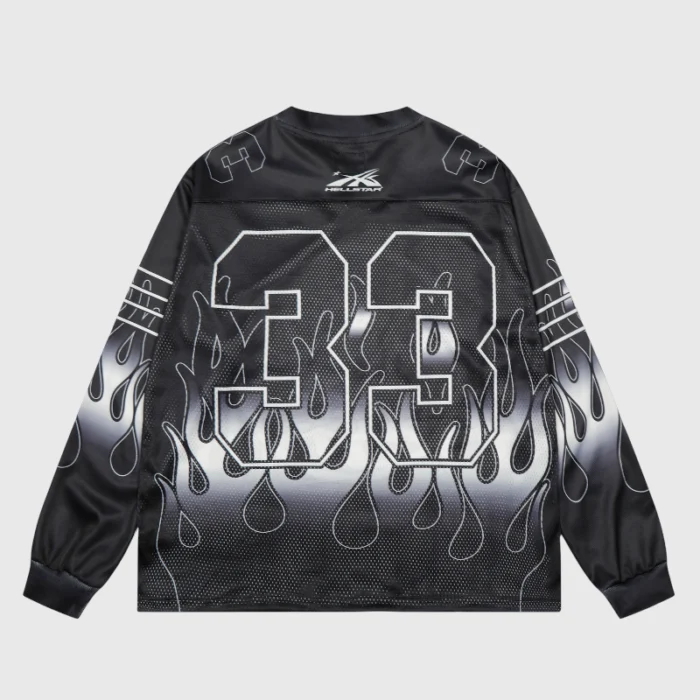 Hellstar Skull Drop Print long Sleeve Tee - Image 2