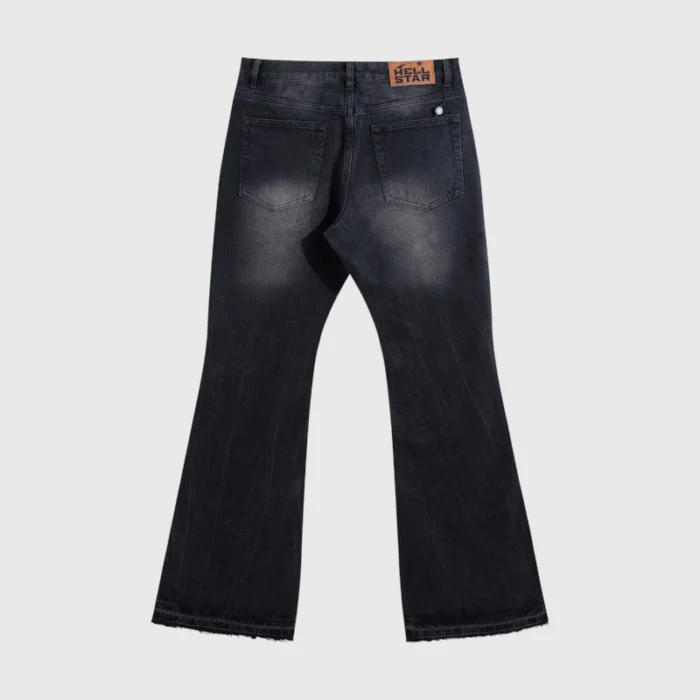 Hellstar Black Washed Denim Jeans - Image 2