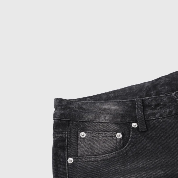 Hellstar Black Washed Denim Jeans - Image 5