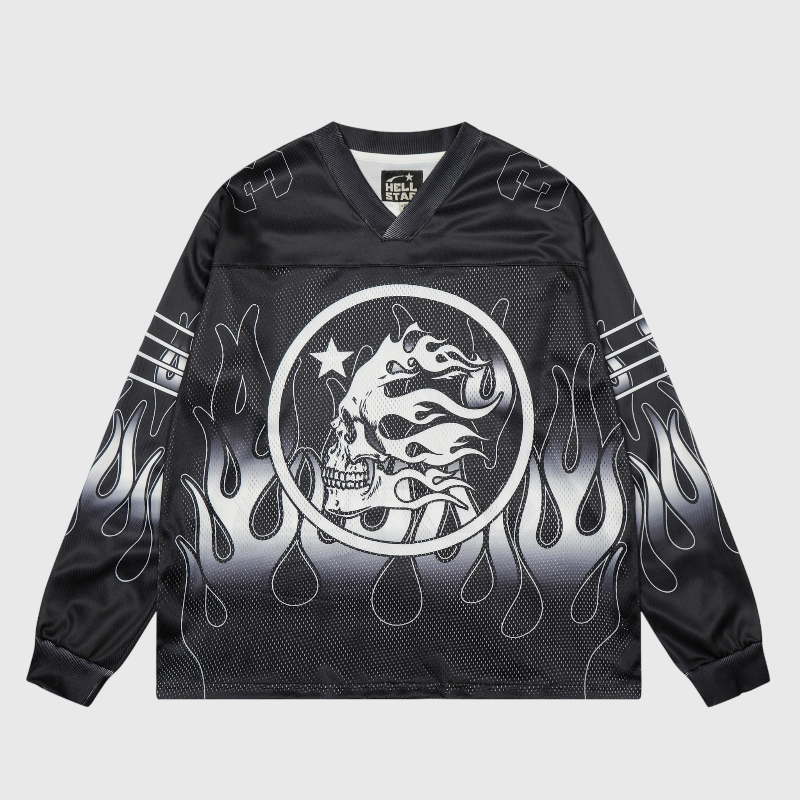 Hellstar Skull Drop Print long Sleeve Tee