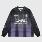 Hellstar Black and Purple Mesh Patchwork Long Sleeve Tee