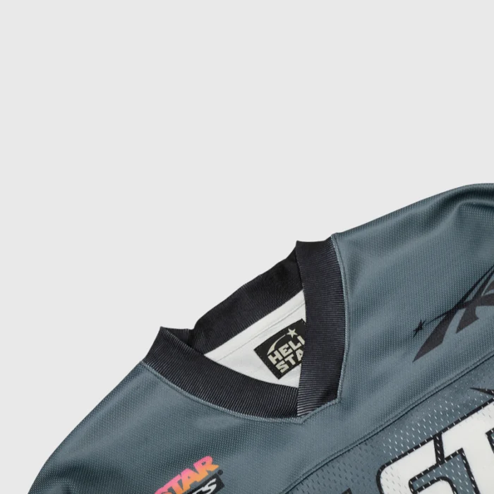 Hellstar Grey and Orange Mesh Long Sleeve Tee - Image 3