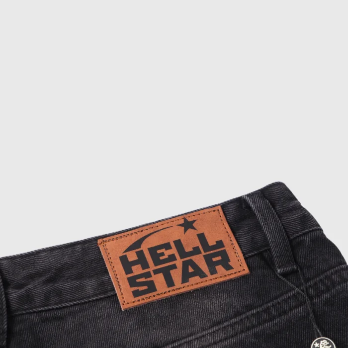 Hellstar Black Washed Denim Jeans - Image 9