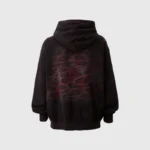 Hellstar Overdye Cheetah Zip-up Hoodie Red Back