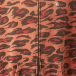 Hellstar Sunfaded Cheetah Zip-Up Hoodie Closeup