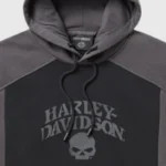 H-D Willie G Skull Sleeveless Hoodie dark grey