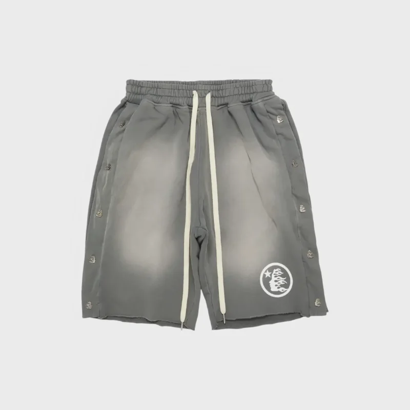 Hellstar Snap Shorts Grey