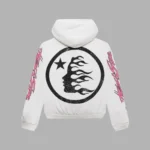Hellstar Records Glitter Zip Up Hoodie White