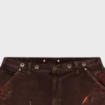 Hellstar Studded Denim Shorts Brown