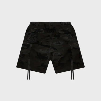 Hellstar Distressed Cargo Shorts black