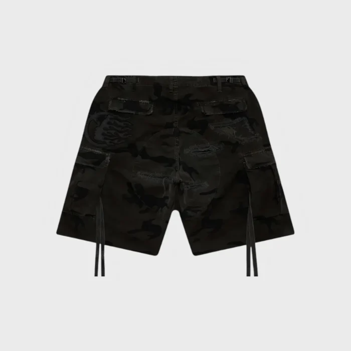 Hellstar Distressed Cargo Shorts black