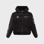 Hellstar Logo Zip-Up Black Hoodie