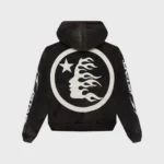 Hellstar Logo Zip-Up Black Hoodie
