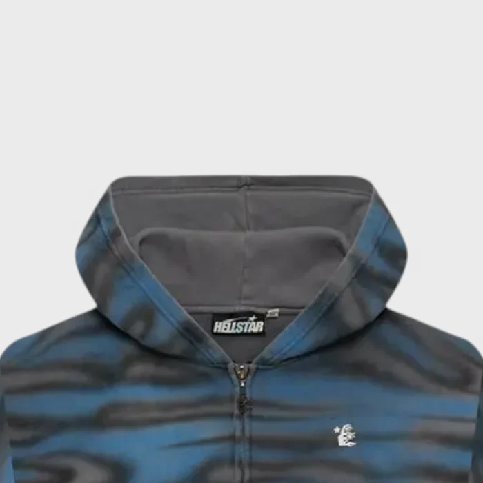 Hellstar Classic Logo Airbrush Zip-Up Hoodie