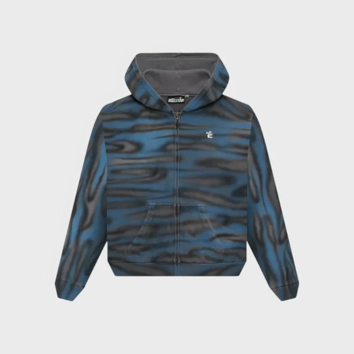 Hellstar Classic Logo Airbrush Zip-Up Hoodie
