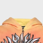 Hellstar Sun Zip-Up Orange Hoodie