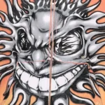 Hellstar Sun Zip-Up Orange Hoodie