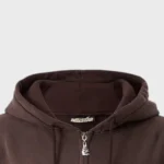 Hellstar Hs Logo Zip-Up Hoodie brown