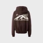 Hellstar Hs Logo Zip-Up Hoodie brown