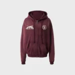 Hellstar Hs Logo Zip-Up Hoodie red