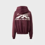 Hellstar Hs Logo Zip-Up Hoodie red