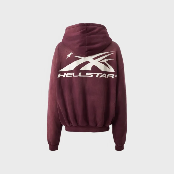 Hellstar Hs Logo Zip-Up Hoodie red