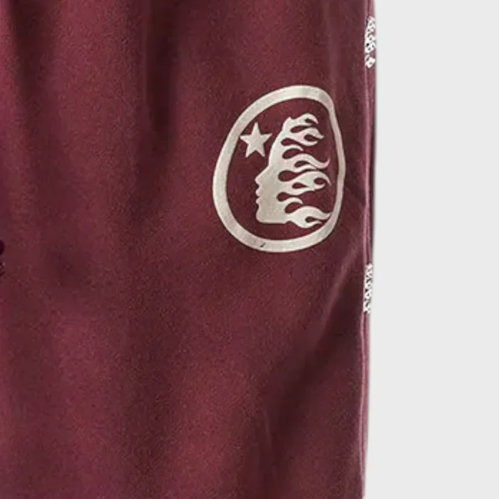 Hellstar Mirror Face Sweatpants red