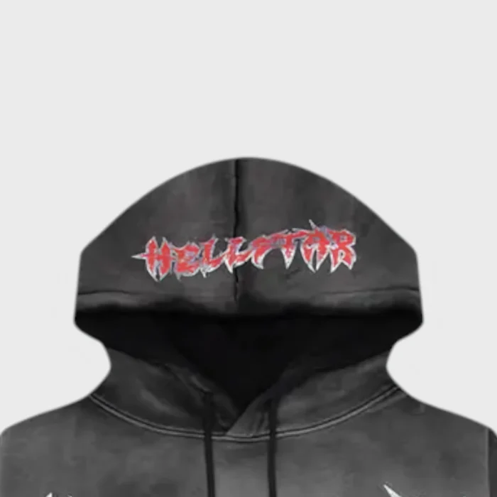 Hellstar Stars Shine Graffiti Black Hoodie