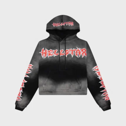 Hellstar Stars Shine Graffiti Black Hoodie