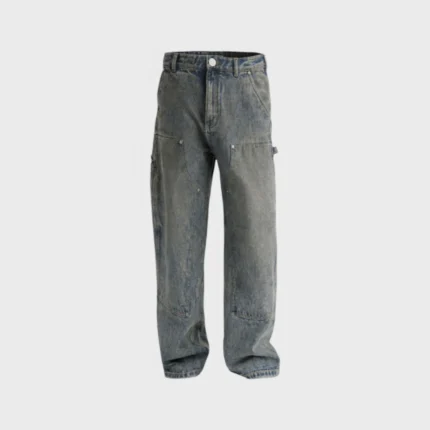 Hellstar Dirty Wash Carpenter Jeans Blue