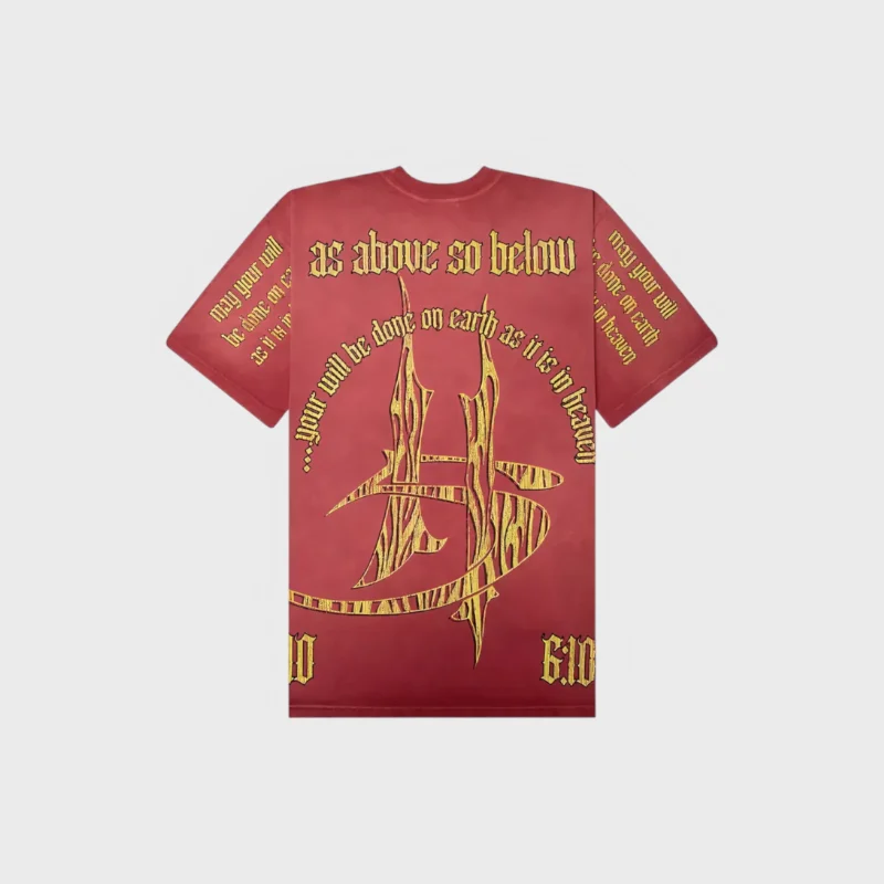 Hellstar As Above So Below T-Shirt red
