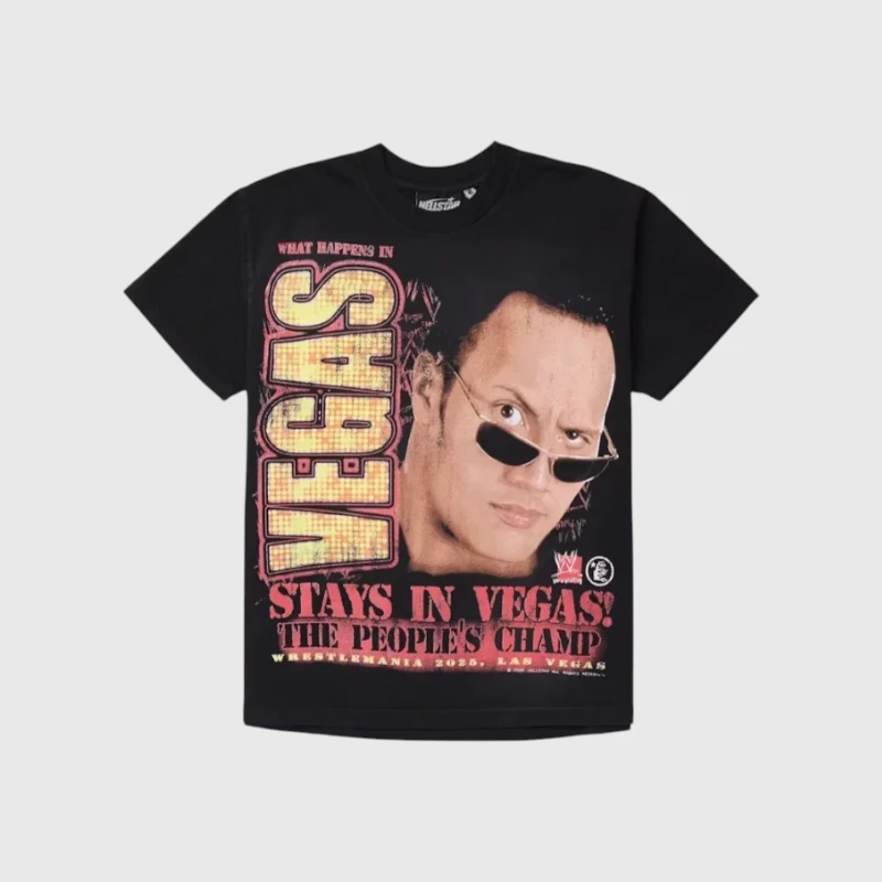 Hellstar x WWE The Rock T-Shirt black